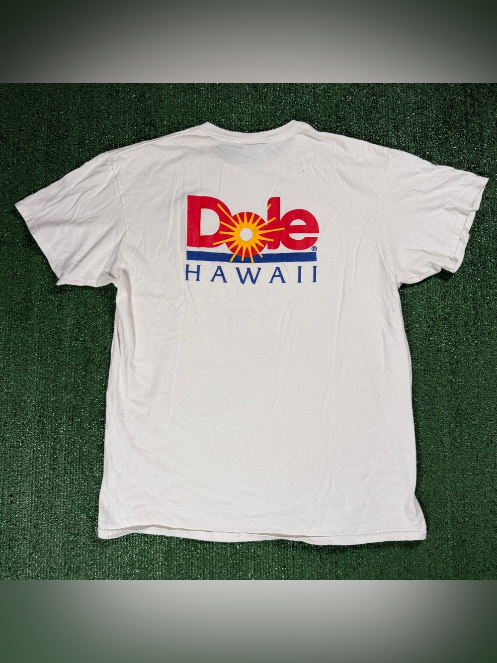 Vintage Dole Hawaii T-Shirt Graphic Logo White Size Large